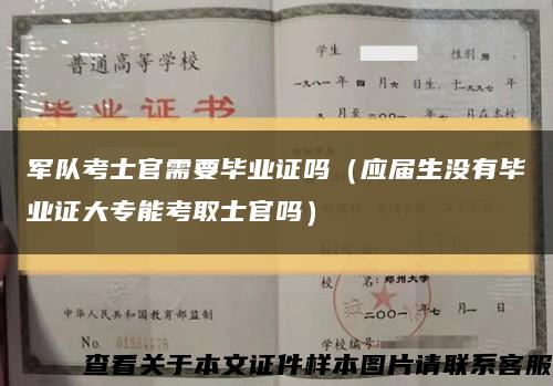 军队考士官需要毕业证吗（应届生没有毕业证大专能考取士官吗）缩略图