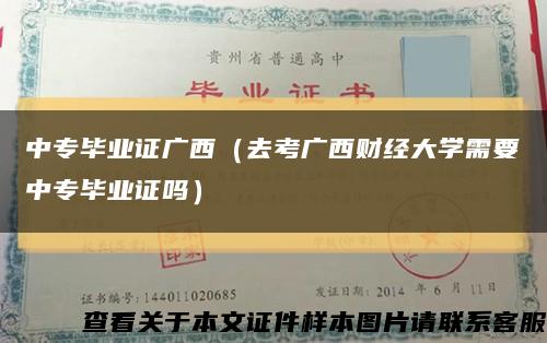 中专毕业证广西（去考广西财经大学需要中专毕业证吗）缩略图