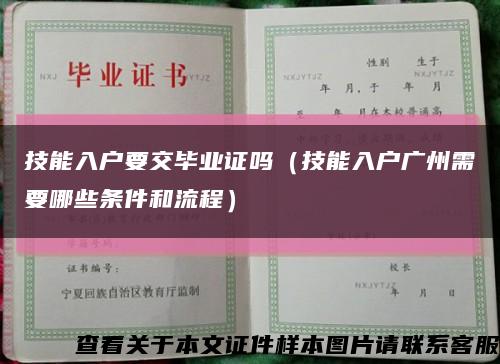 技能入户要交毕业证吗（技能入户广州需要哪些条件和流程）缩略图