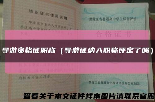 导游资格证职称（导游证纳入职称评定了吗）缩略图