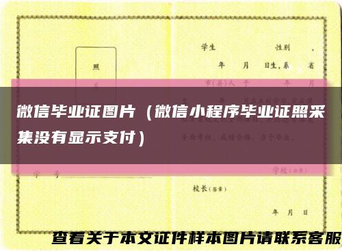 微信毕业证图片（微信小程序毕业证照采集没有显示支付）缩略图