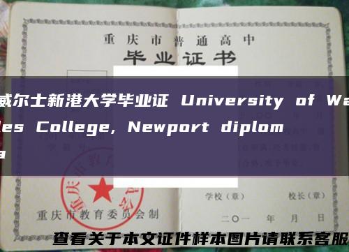 威尔士新港大学毕业证 University of Wales College, Newport diploma缩略图