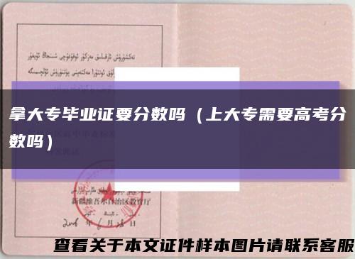 拿大专毕业证要分数吗（上大专需要高考分数吗）缩略图