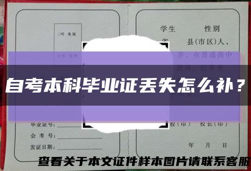 自考本科毕业证丢失怎么补？缩略图