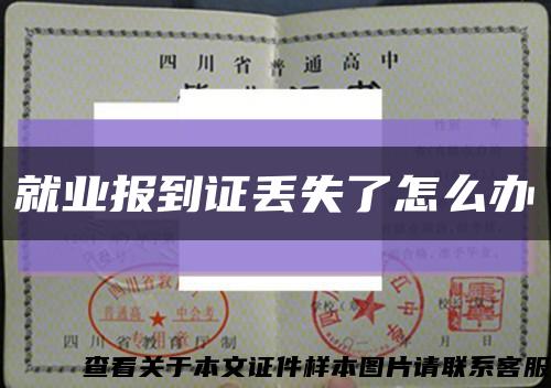 就业报到证丢失了怎么办缩略图