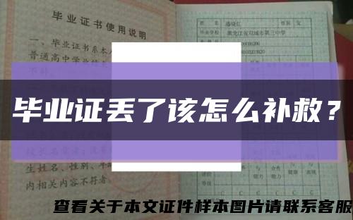 毕业证丢了该怎么补救？缩略图
