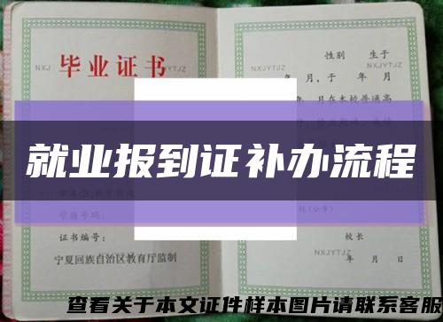 就业报到证补办流程缩略图