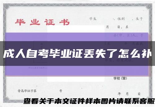 成人自考毕业证丢失了怎么补缩略图