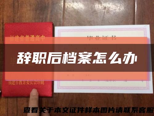 辞职后档案怎么办缩略图
