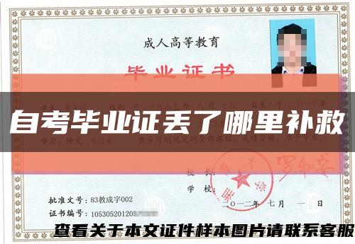 自考毕业证丢了哪里补救缩略图
