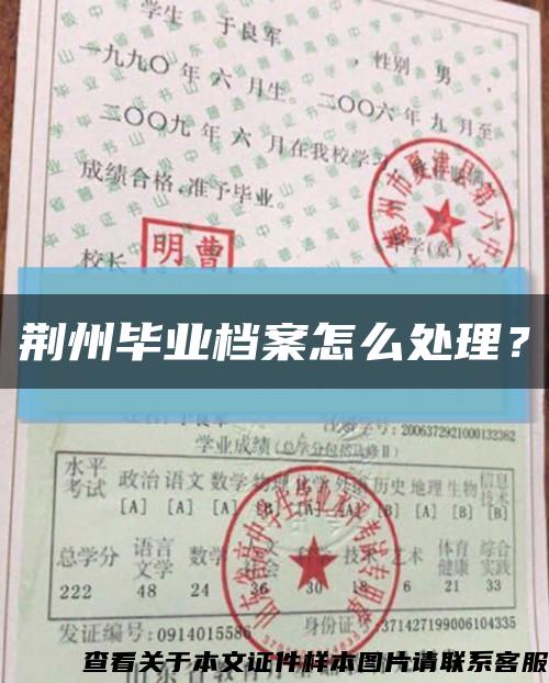 荆州毕业档案怎么处理？缩略图