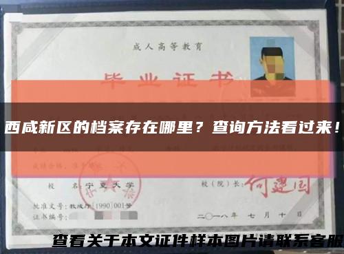 西咸新区的档案存在哪里？查询方法看过来！缩略图