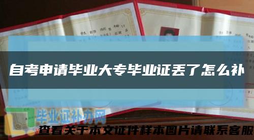 自考申请毕业大专毕业证丢了怎么补缩略图