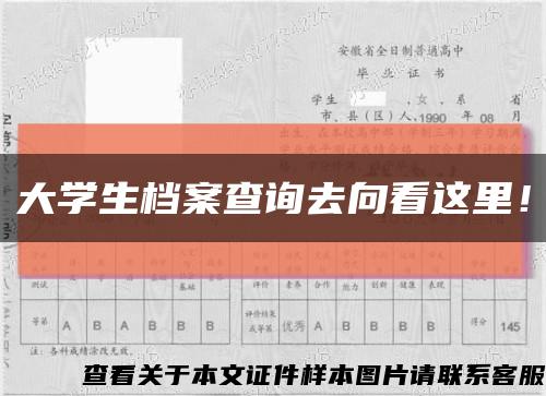 大学生档案查询去向看这里！缩略图