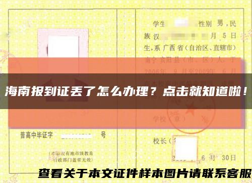 海南报到证丢了怎么办理？点击就知道啦！缩略图