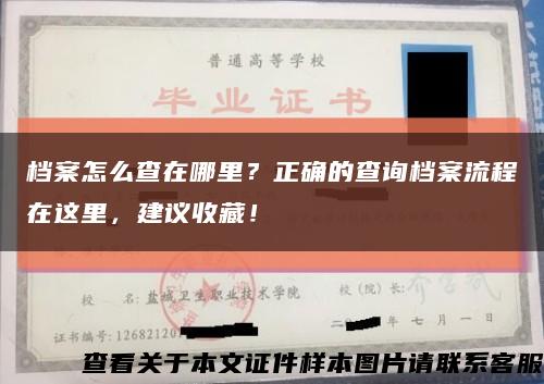 档案怎么查在哪里？正确的查询档案流程在这里，建议收藏！缩略图