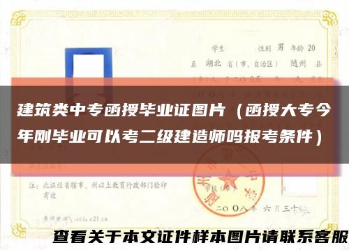 建筑类中专函授毕业证图片（函授大专今年刚毕业可以考二级建造师吗报考条件）缩略图