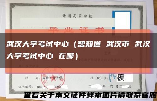 武汉大学考试中心（想知道 武汉市 武汉大学考试中心 在哪）缩略图