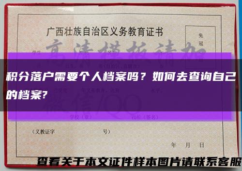 积分落户需要个人档案吗？如何去查询自己的档案?缩略图