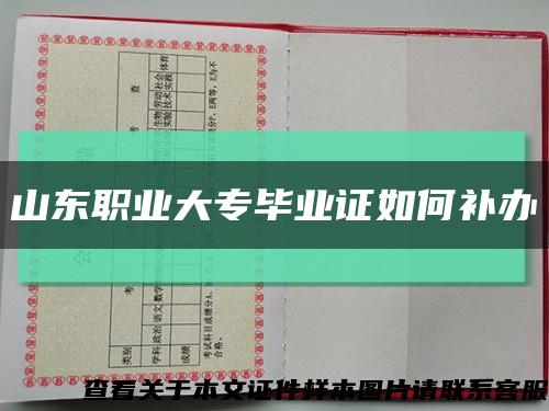 山东职业大专毕业证如何补办缩略图