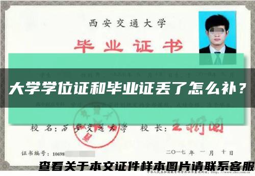 大学学位证和毕业证丢了怎么补？缩略图