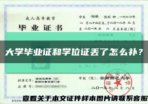 大学毕业证和学位证丢了怎么补？缩略图