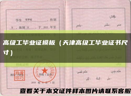 高级工毕业证模板（天津高级工毕业证书尺寸）缩略图