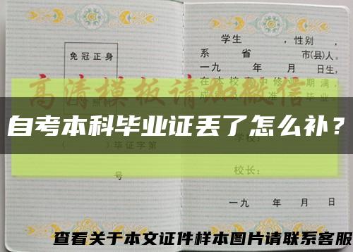 自考本科毕业证丢了怎么补？缩略图