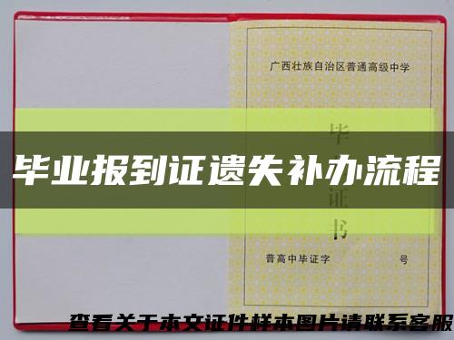 毕业报到证遗失补办流程缩略图