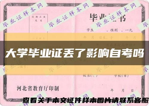 大学毕业证丢了影响自考吗缩略图