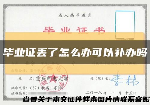 毕业证丢了怎么办可以补办吗缩略图