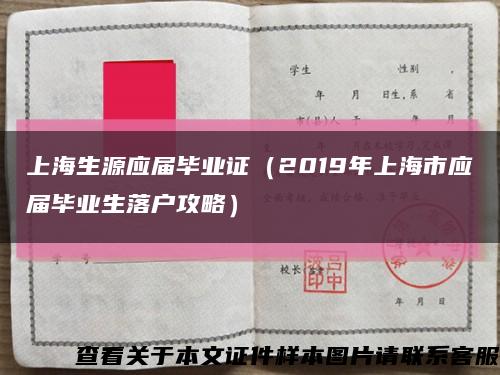 上海生源应届毕业证（2019年上海市应届毕业生落户攻略）缩略图