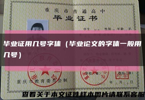 毕业证用几号字体（毕业论文的字体一般用几号）缩略图