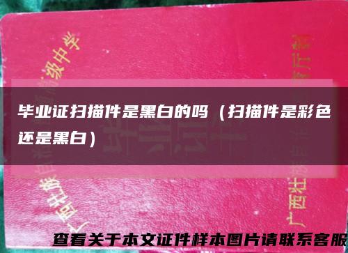 毕业证扫描件是黑白的吗（扫描件是彩色还是黑白）缩略图