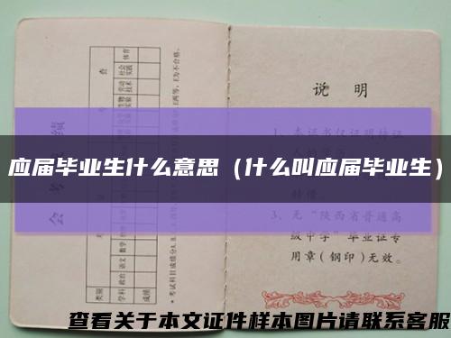 应届毕业生什么意思（什么叫应届毕业生）缩略图