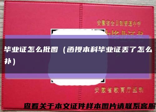 毕业证怎么批图（函授本科毕业证丢了怎么补）缩略图