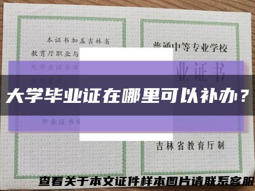 大学毕业证在哪里可以补办？缩略图