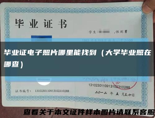 毕业证电子照片哪里能找到（大学毕业照在哪查）缩略图