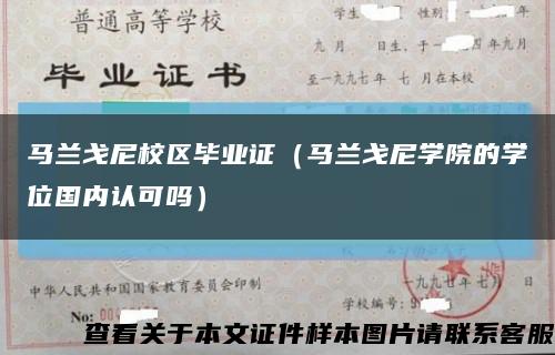 马兰戈尼校区毕业证（马兰戈尼学院的学位国内认可吗）缩略图