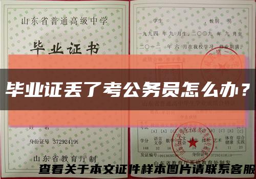 毕业证丢了考公务员怎么办？缩略图