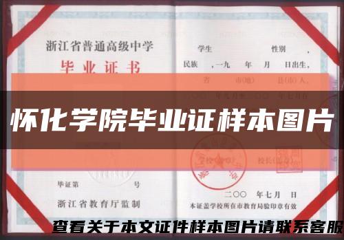 怀化学院毕业证样本图片缩略图