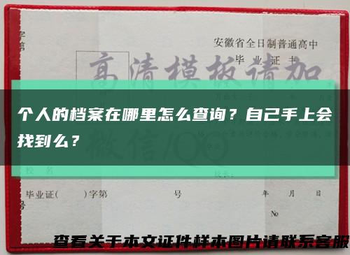 个人的档案在哪里怎么查询？自己手上会找到么？缩略图