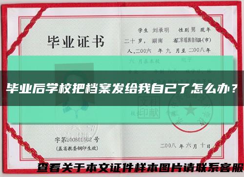 毕业后学校把档案发给我自己了怎么办？缩略图