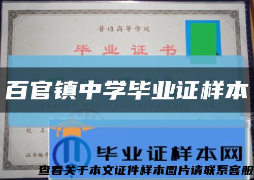 百官镇中学毕业证样本缩略图