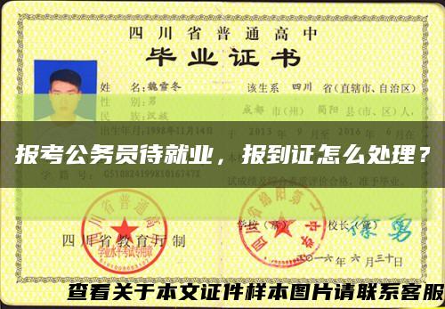 报考公务员待就业，报到证怎么处理？缩略图