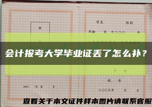 会计报考大学毕业证丢了怎么补？缩略图