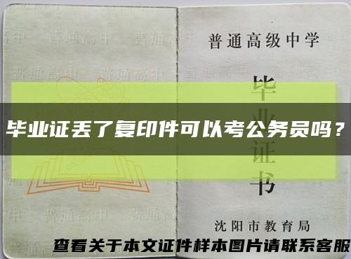 毕业证丢了复印件可以考公务员吗？缩略图
