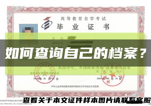 如何查询自己的档案？缩略图