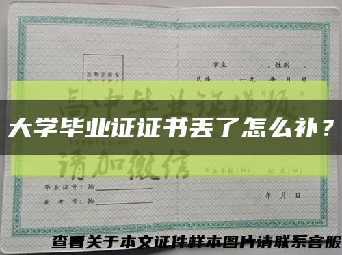 大学毕业证证书丢了怎么补？缩略图