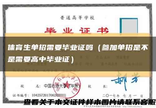 体育生单招需要毕业证吗（参加单招是不是需要高中毕业证）缩略图